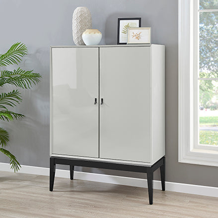 Pasadena Cool Grey 2 Door Drinks Cabinet