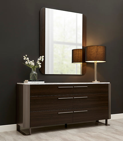 Gianni Mirror in Dark Oak