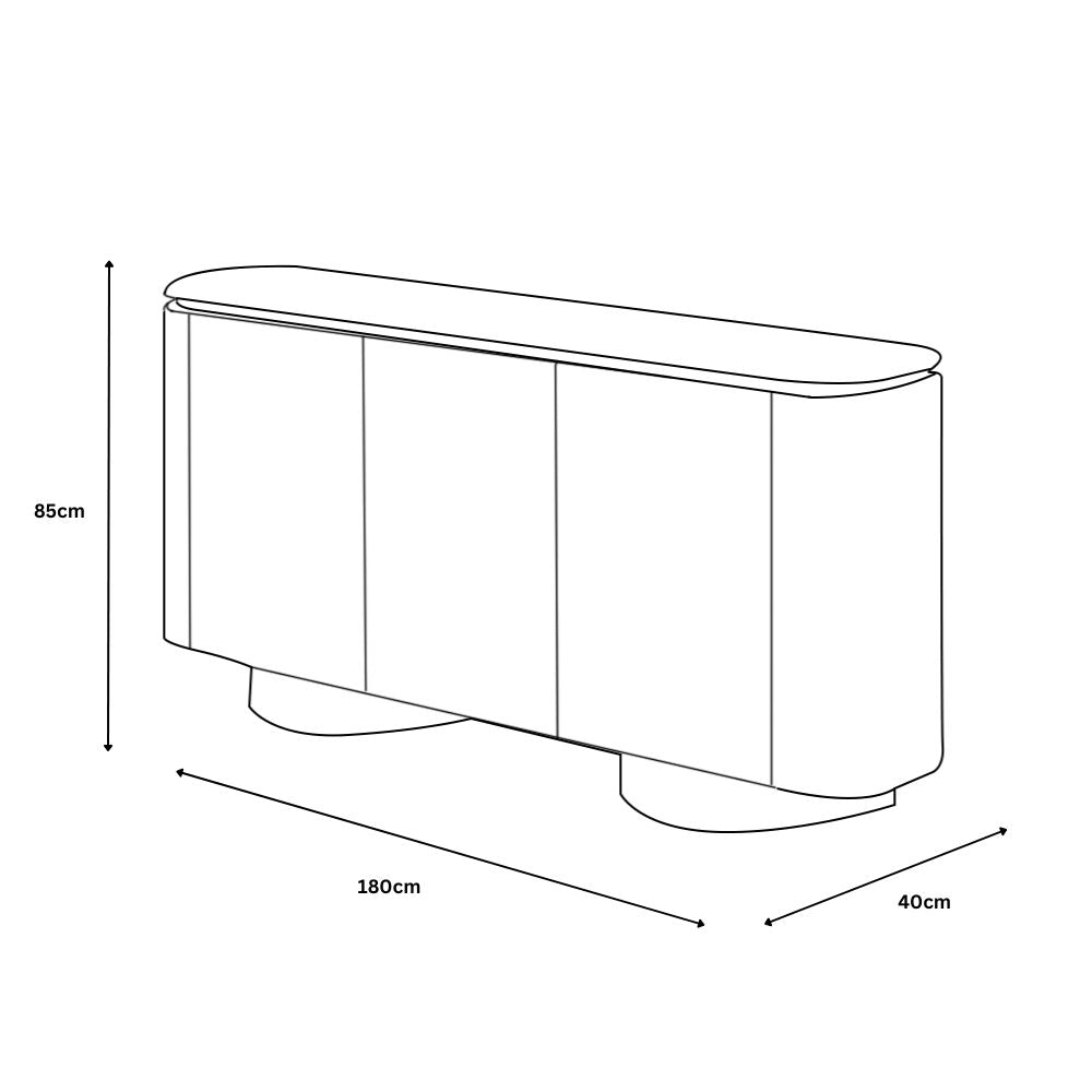Paros 4 Door Sideboard