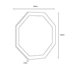 Pasadena Cool Grey LED Hexagon Mirror