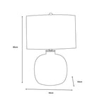Preston Grey Glass Table Lamp