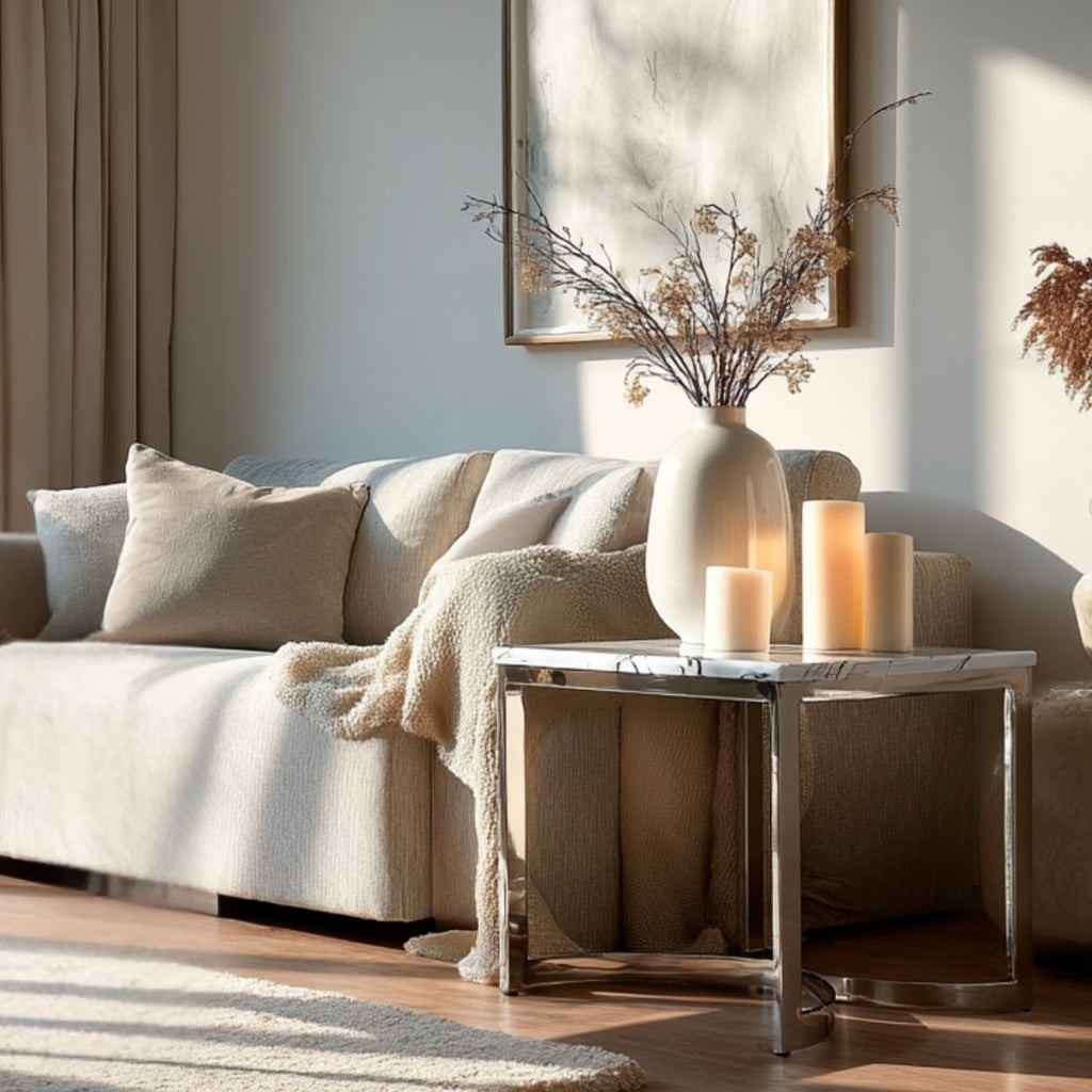 Ritz Faux Marble Side Table (Set of 2)