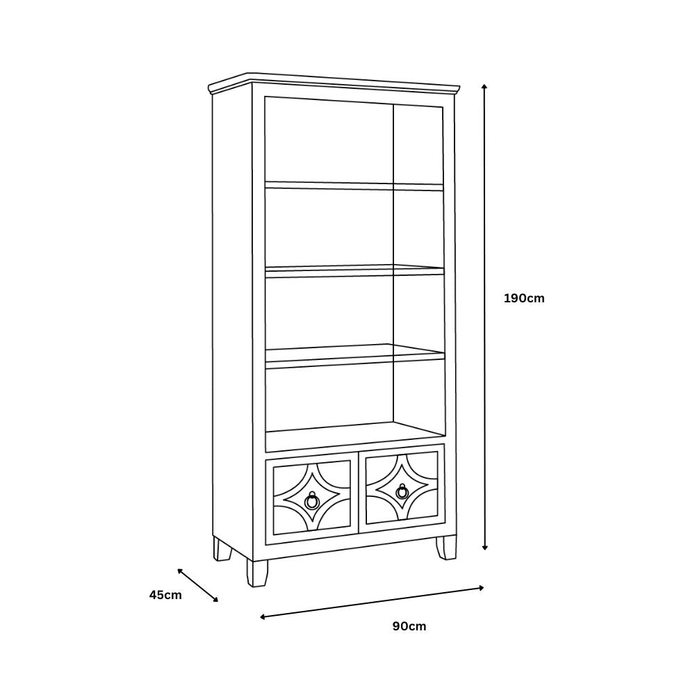Russell Grey Wooden Bookcase