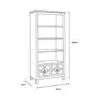 Russell Grey Wooden Bookcase