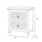 Russell Grey 2 Drawer End Table (Set of 2)