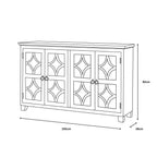 Russell Grey 4 Door Sideboard