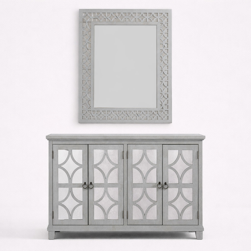 Russell Grey Sideboard & Mirror