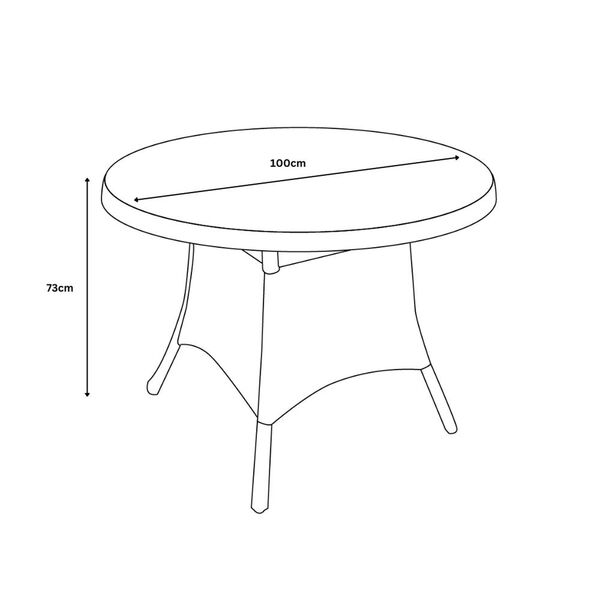 Cannes 5pc Round Outdoor Dining Set