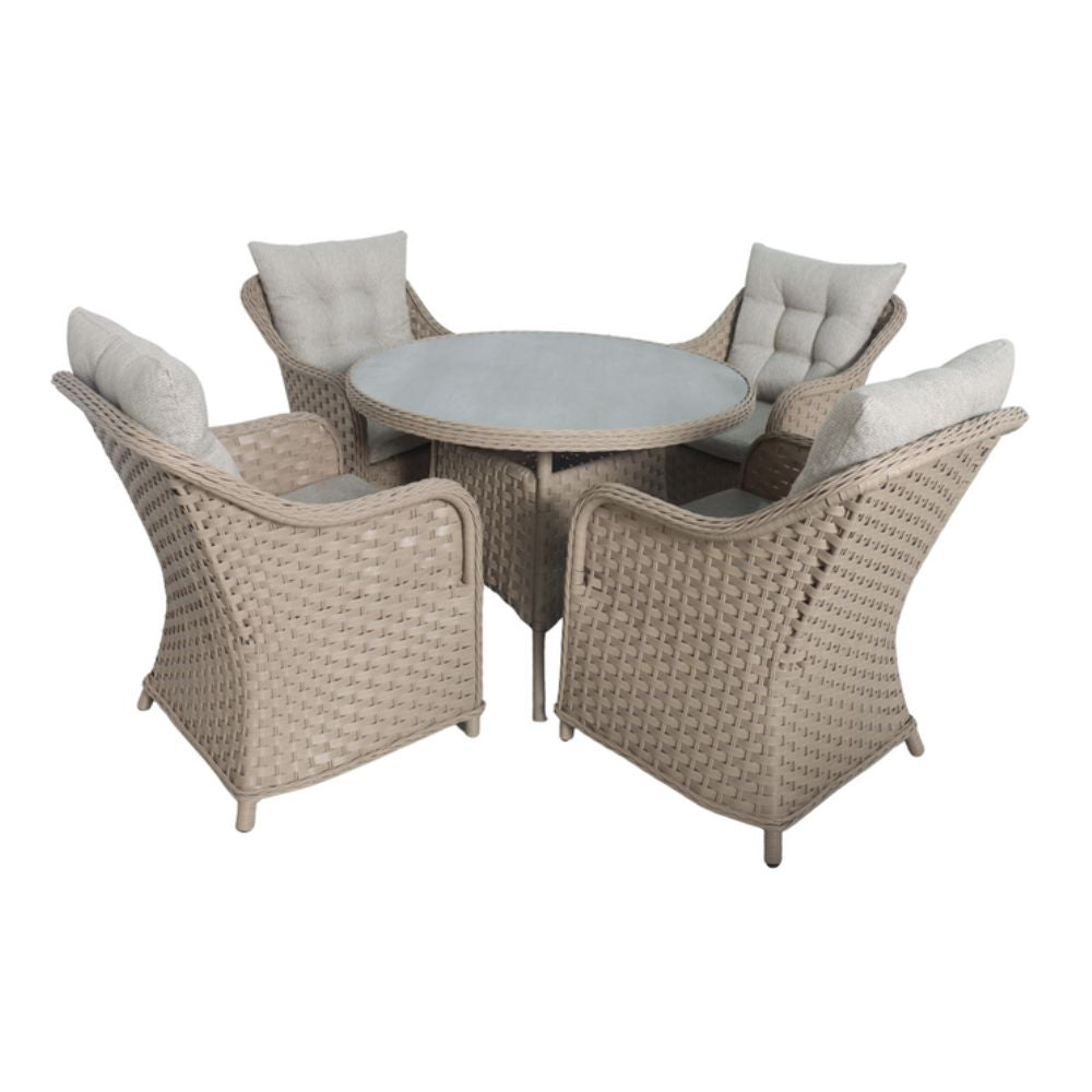 Cannes 5pc Round Outdoor Dining Set