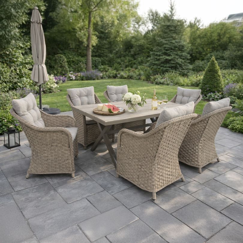 Cannes 7pc Rectangular Dining Set