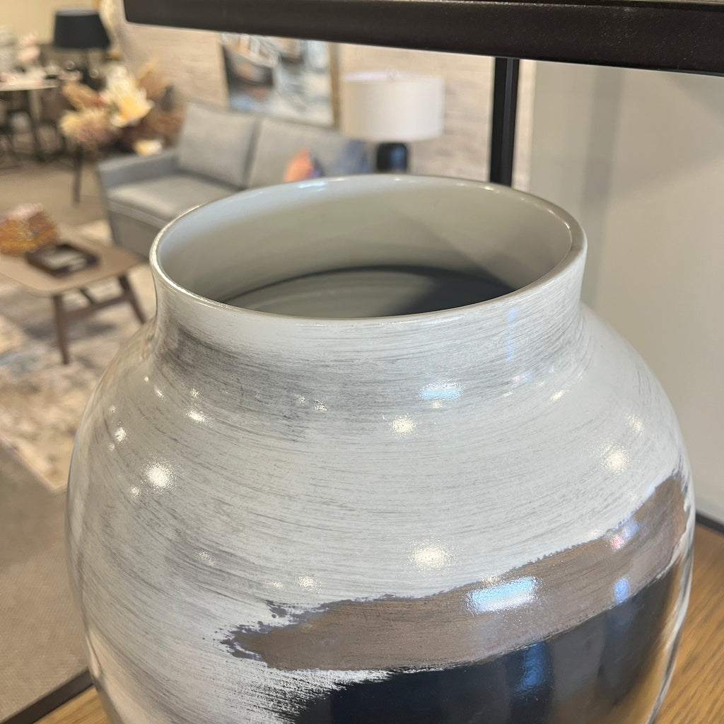 Ceramic Black and White Blur Vase