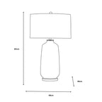 Sanderson White Grey Table Lamp