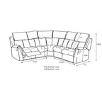 Bergamo Dark Grey Leather Recliner Corner Sofa