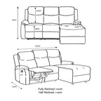 Crosby Corner Recliner Sofa - Right - Nutmeg