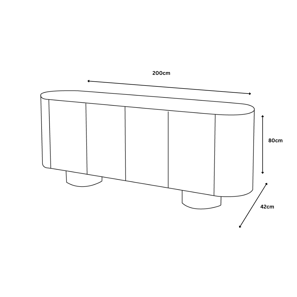 Tucson 4 Door Sideboard