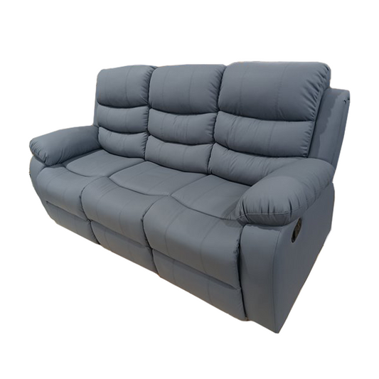 Brono Recliner 3 Seater Sofa - Blue Haze