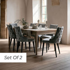 City Dining Chair - Grey Velvet (Set of 2)