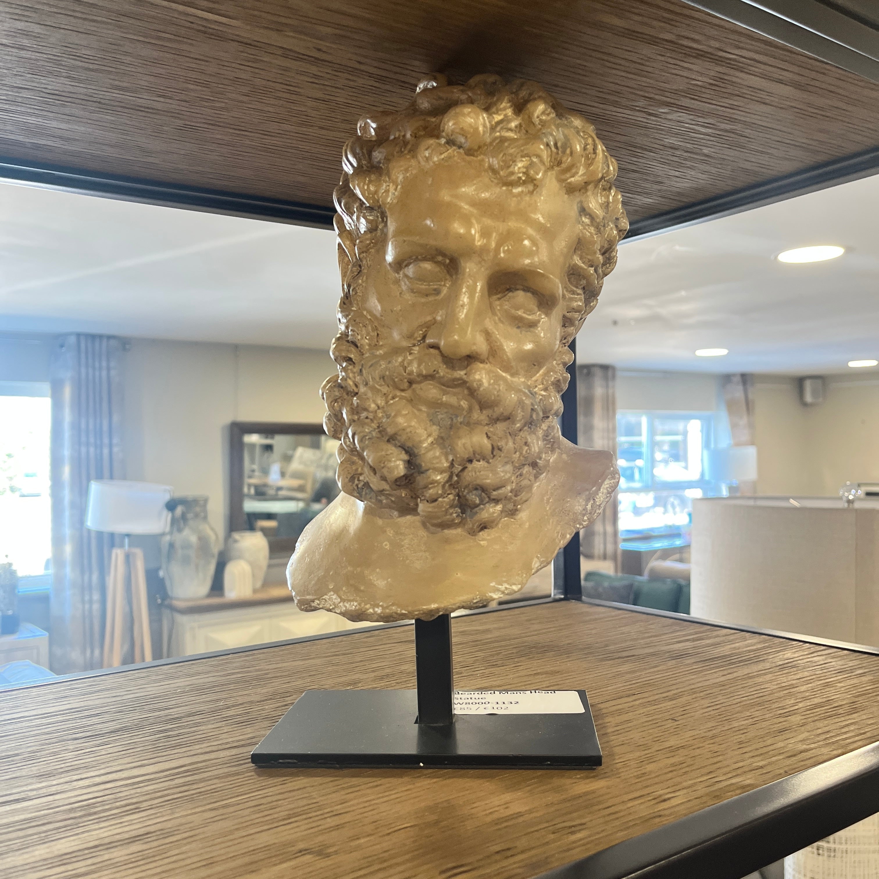 Bearded Mans Head Statue