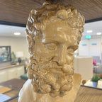 Bearded Mans Head Statue