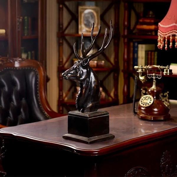 Stags Head Statue