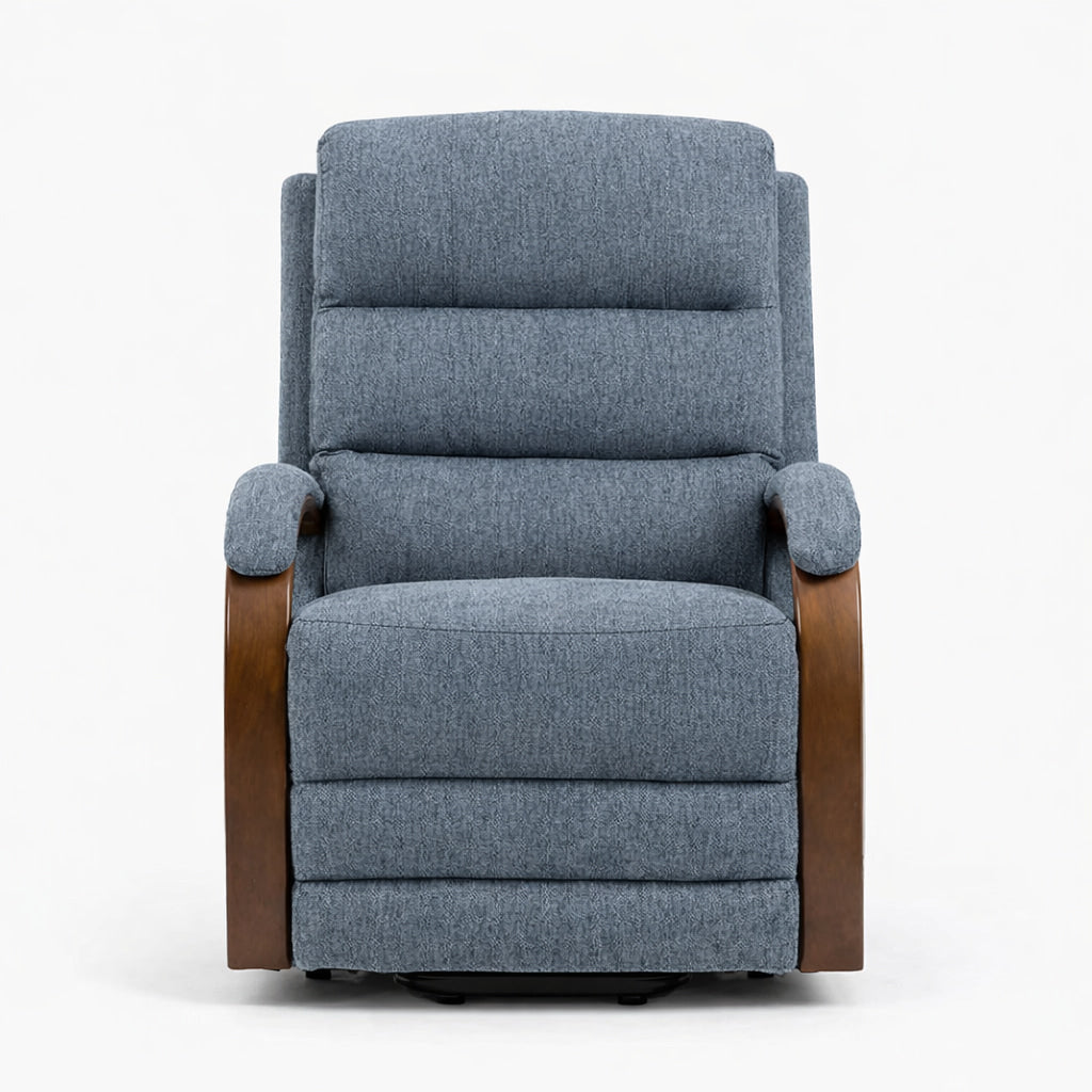 Westin Lift & Tilt Cream Recliner Chair Denim Blue