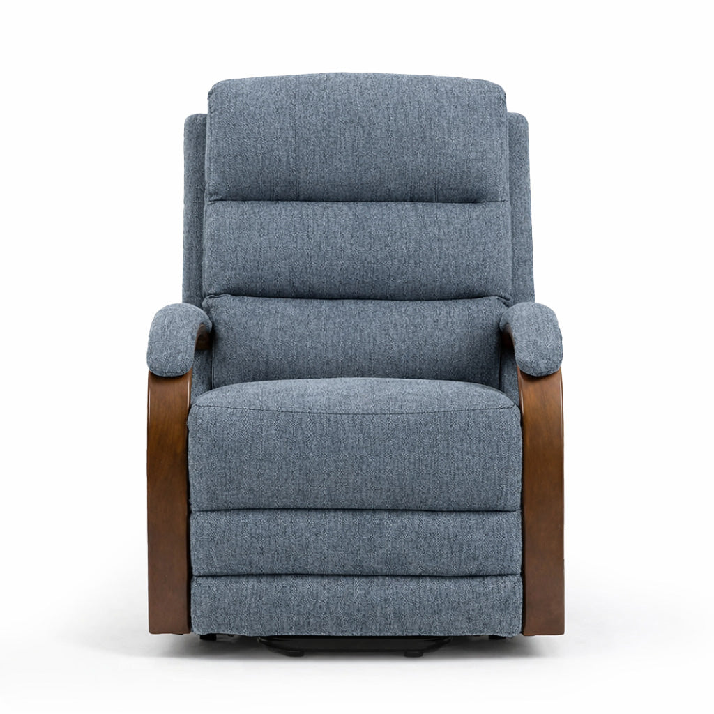 Westin Lift & Tilt Cream Recliner Chair Denim Blue