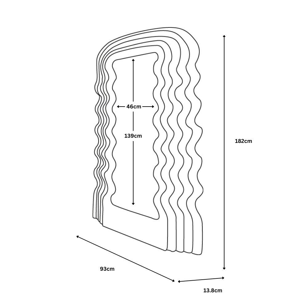 Colour Changing Ultra Wave Mirror - 7 Different Colour Options