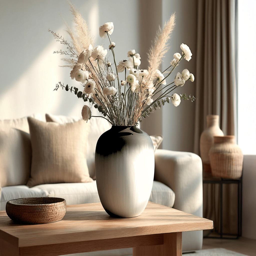 Ceramic Black & White Vase