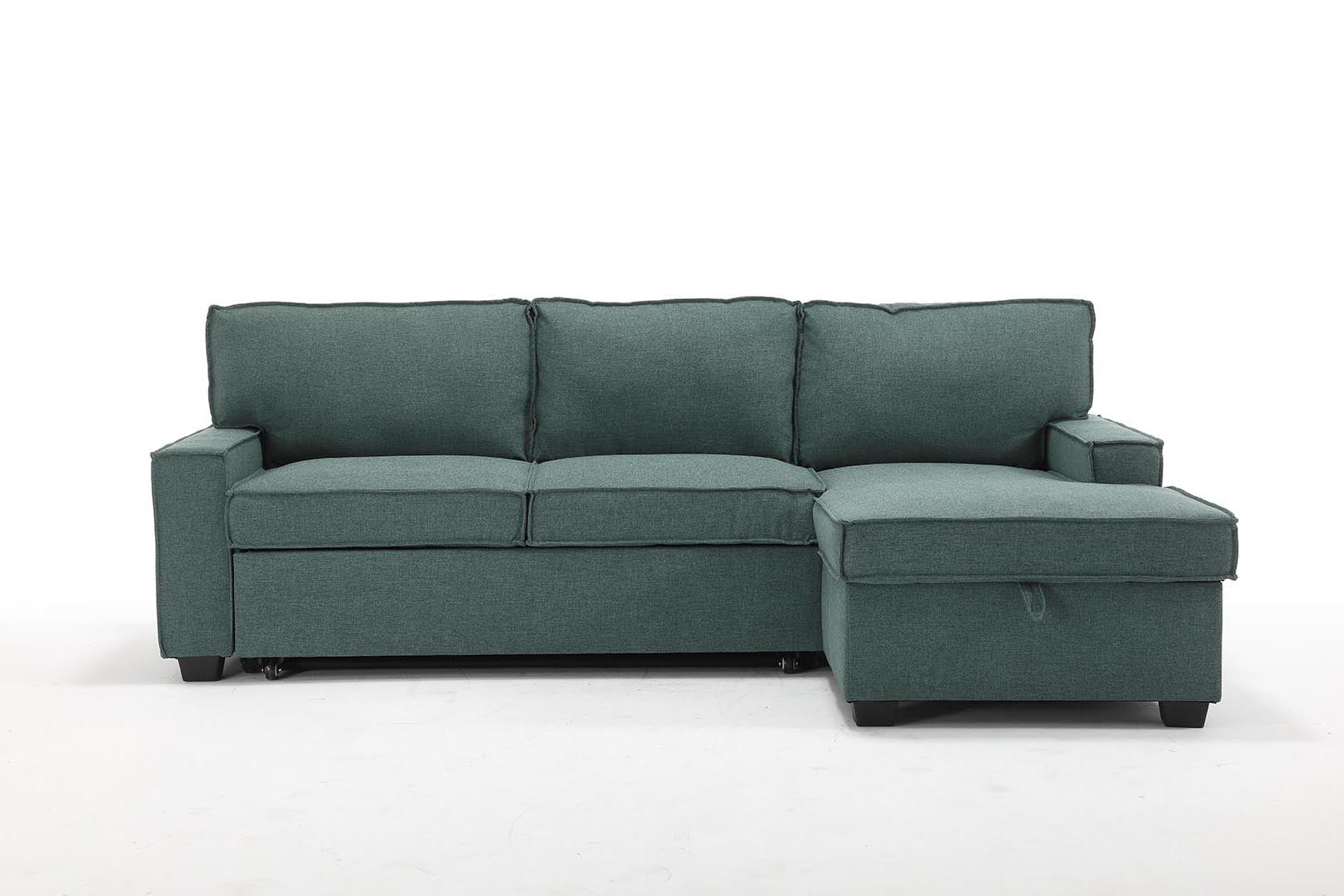 Havar Corner Sofa Bed: Teal (Right)