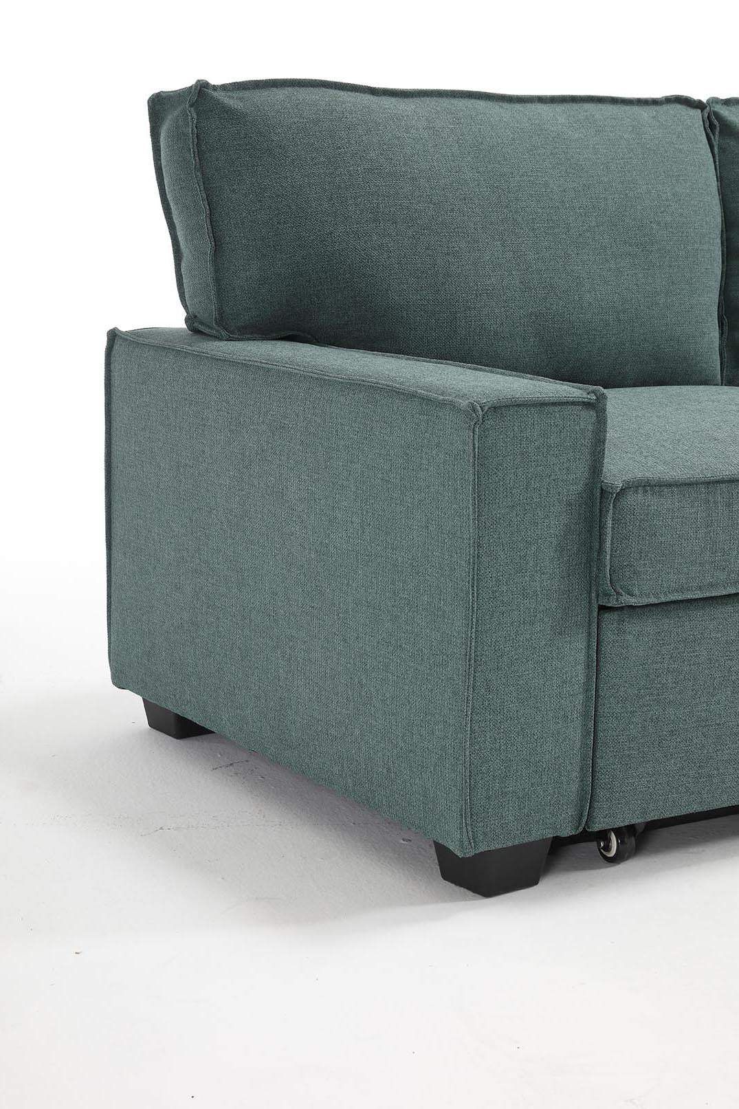 Havar Corner Sofa Bed: Teal (Right)
