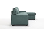 Havar Corner Sofa Bed: Teal (Right)