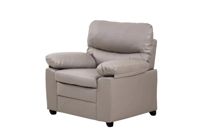 Andreas Taupe Faux Leather 3+1+1 Seater Set