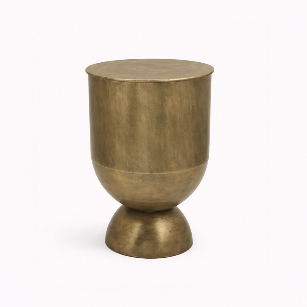 Antique Brass Storage Table