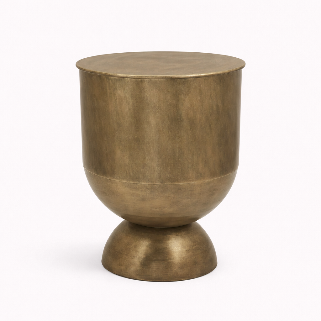 Antique Brass Storage Table