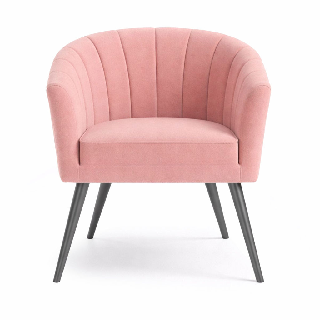 Arlo Pink Velvet Tub Chair