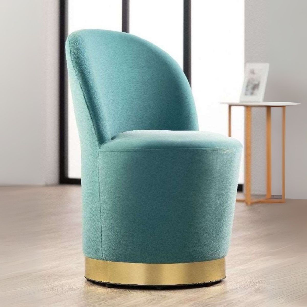Audrey Teal Velvet Cocktail Chair