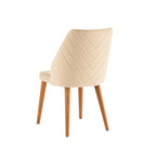 Zara Dining Chair - Beige / Walnut (Set of 6)