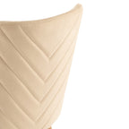 Zara Dining Chair - Beige / Walnut (Set of 6)