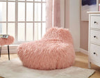 Faux Sheepskin Bean Bag - Pink