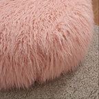 Faux Sheepskin Bean Bag - Pink