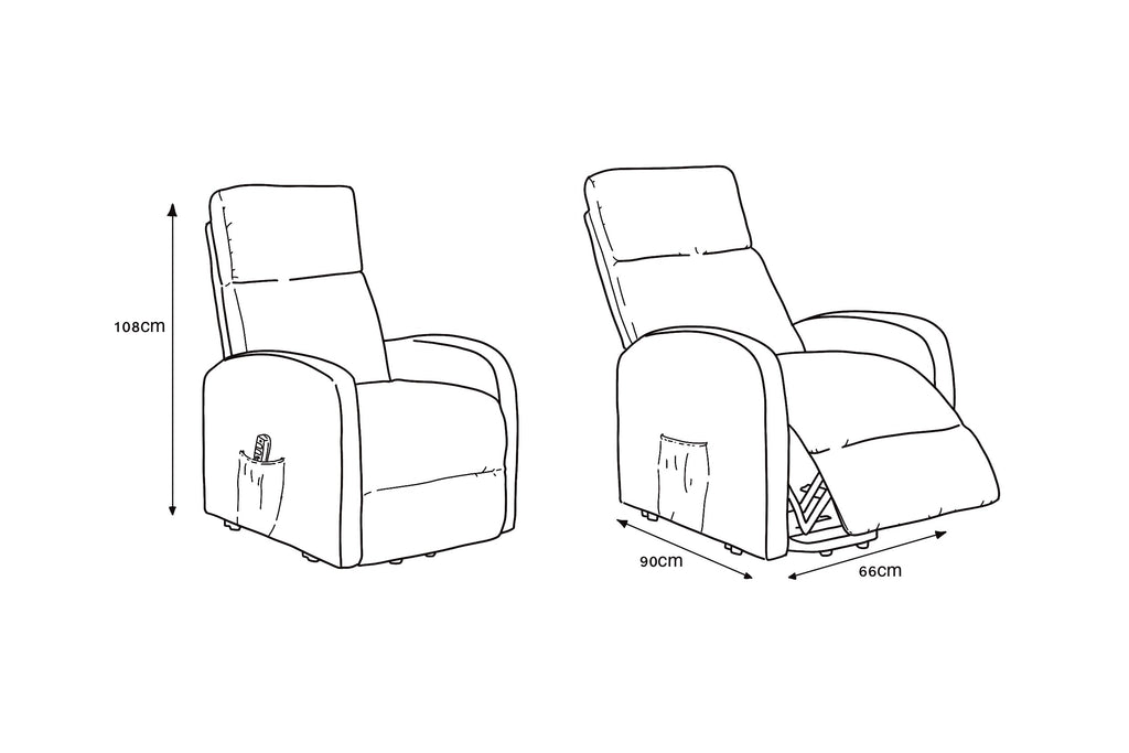 Barker Lift & Tilt Cream Recliner Chair (Dual Motor)
