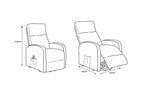 Barker Lift & Tilt Cream Recliner Chair (Dual Motor)