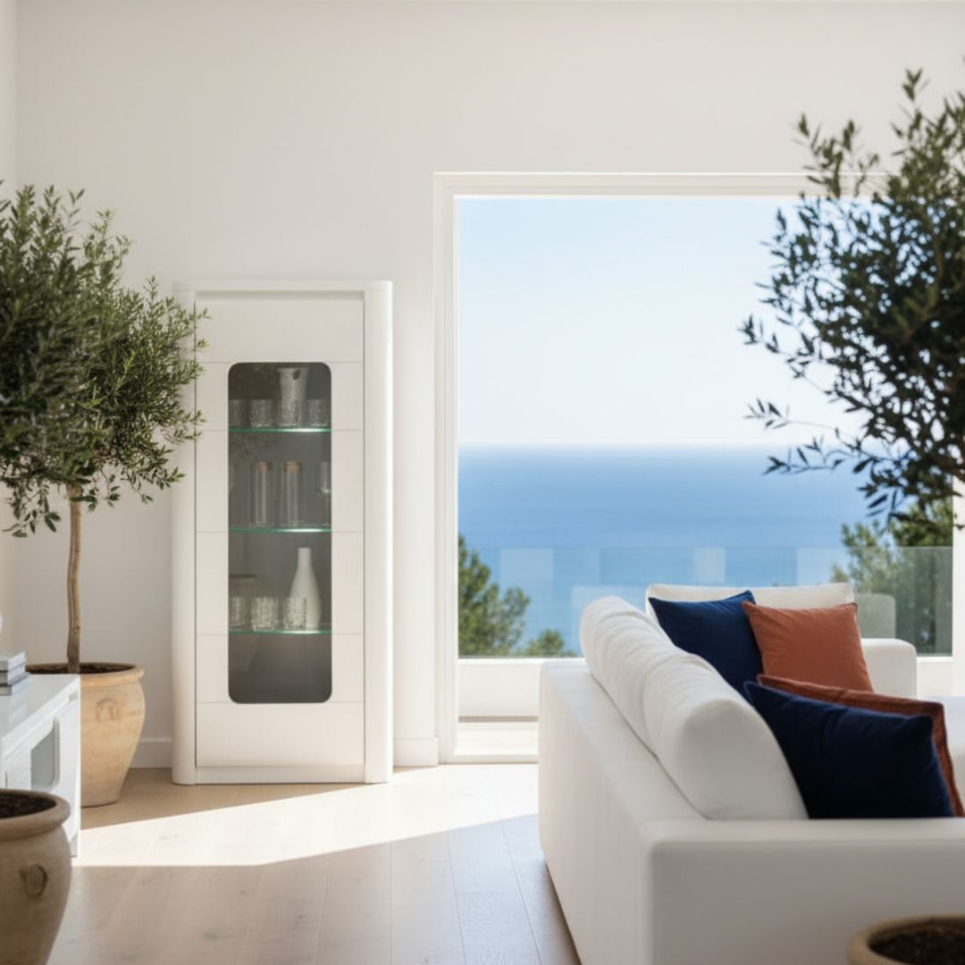 Bellini 1 Door White Gloss Cabinet