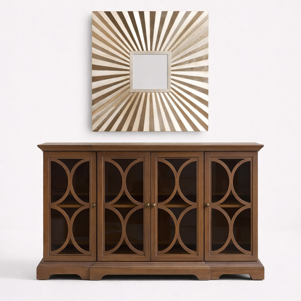 Berlino Wooden Sideboard & Mirror
