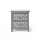 Russell Grey 2 Drawer End Table