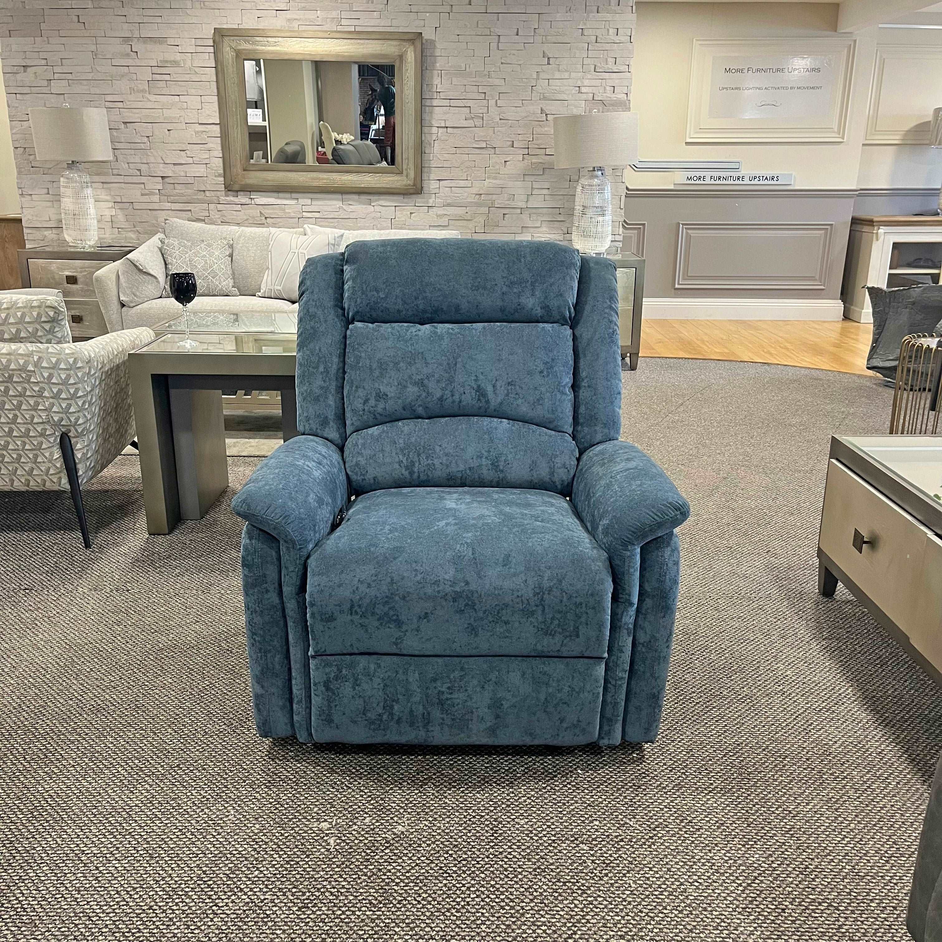 Boyd Denim Blue Recliner Chair