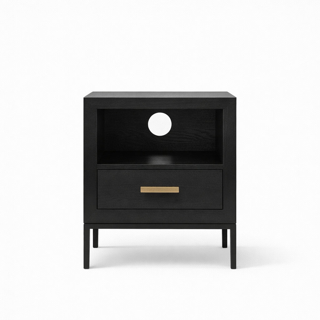 Brixton Black 1 Drawer End Table