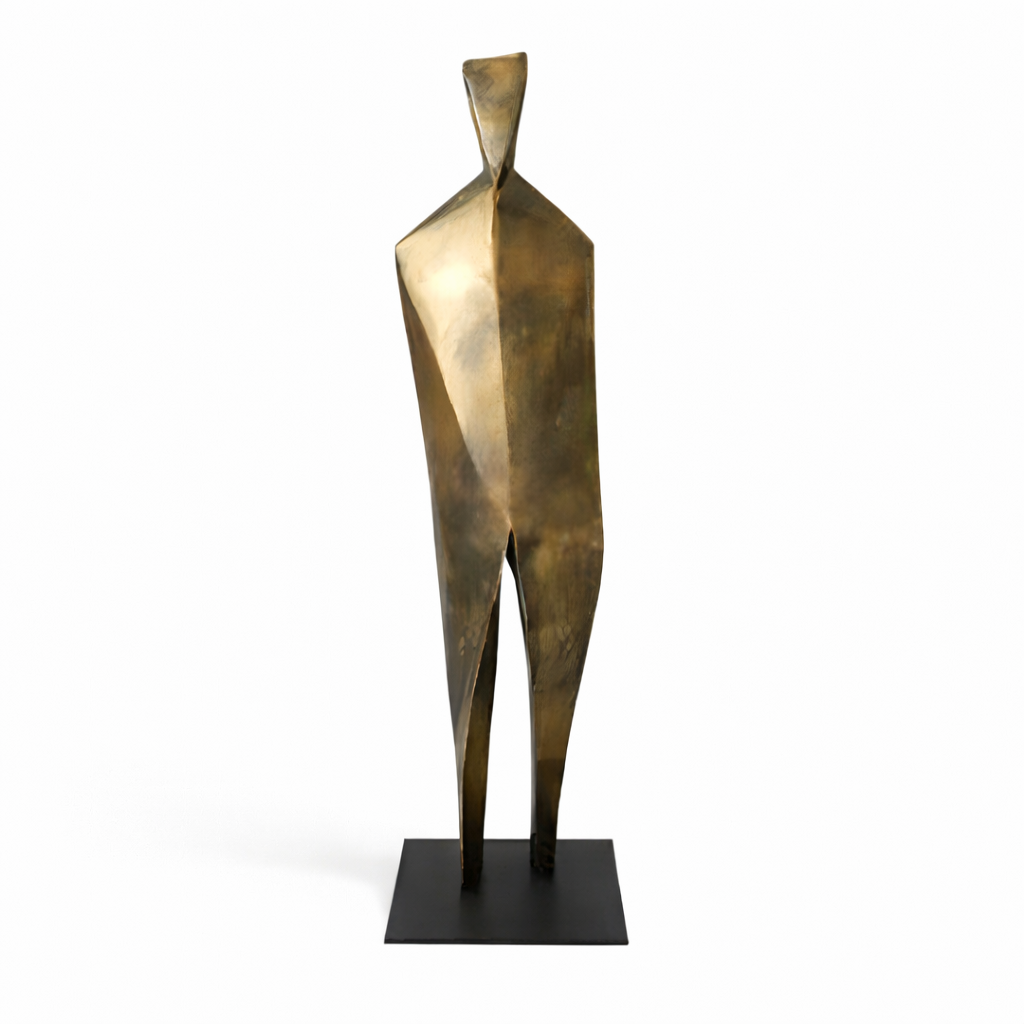 Abstract Bronze Man Statue