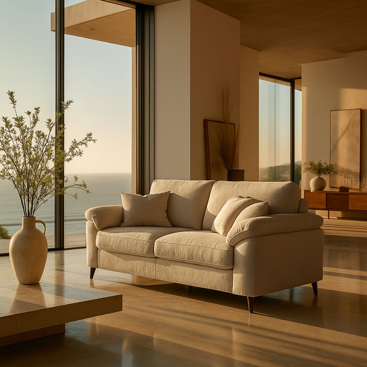 Camden 2 Seater in Cream