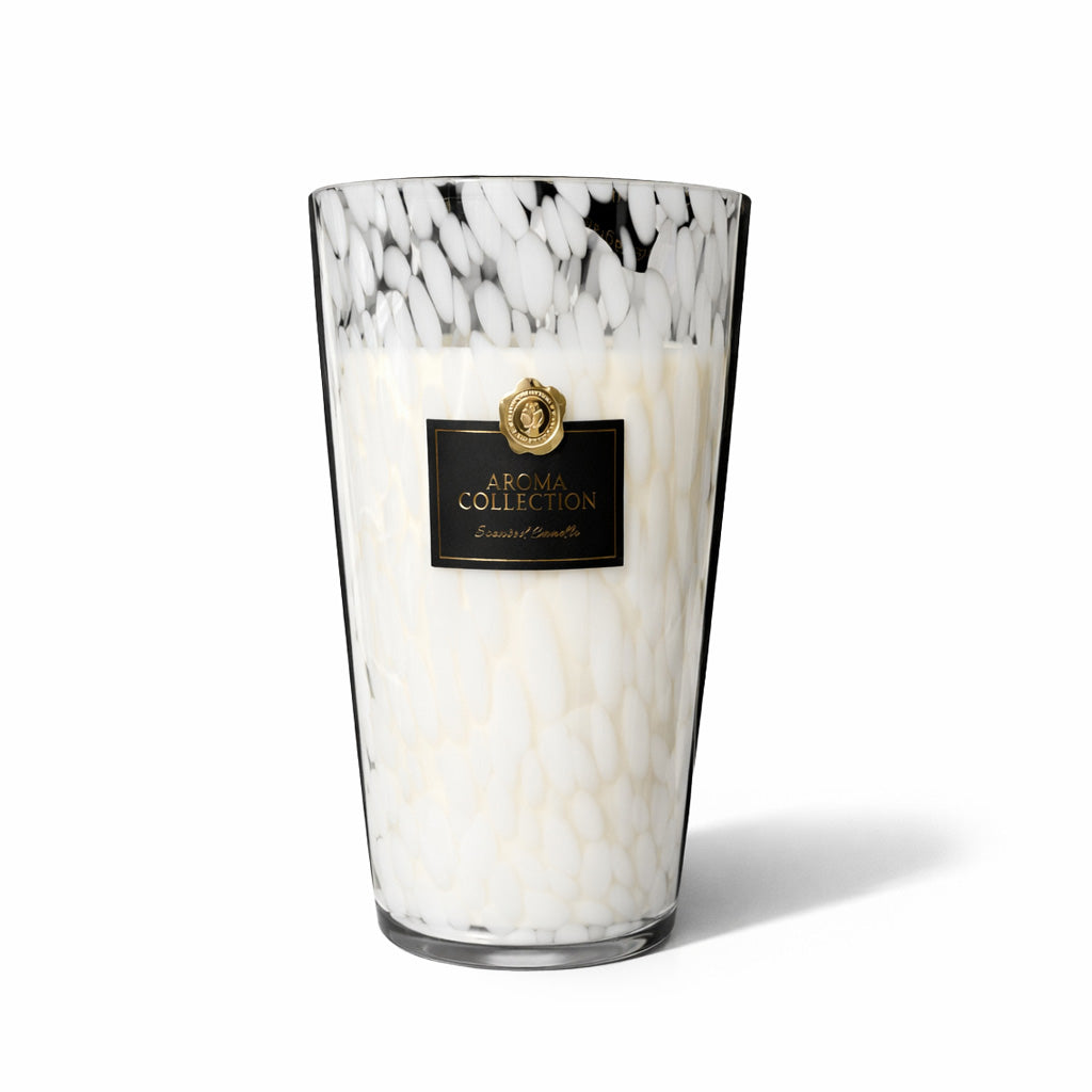 Large White Confetti Candle